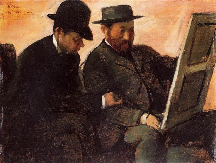 Fans (Paul Lafond and Alhense Cherfils examining a painting) - 1880