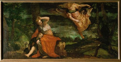 The angel appears to agar in the desert - 1585