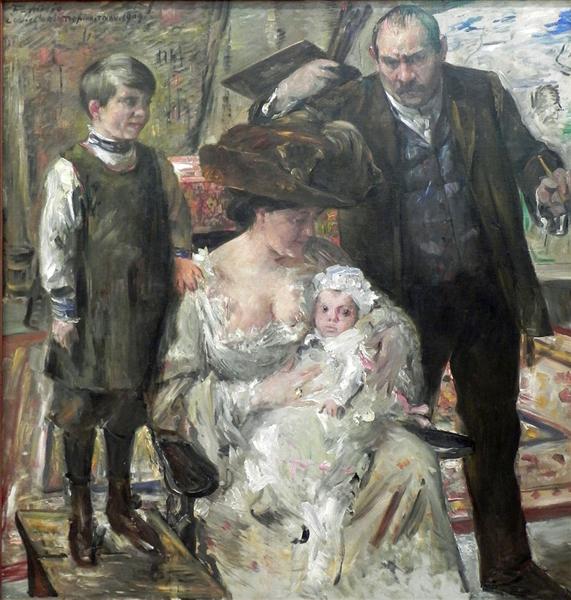 The artist and his family - 1909