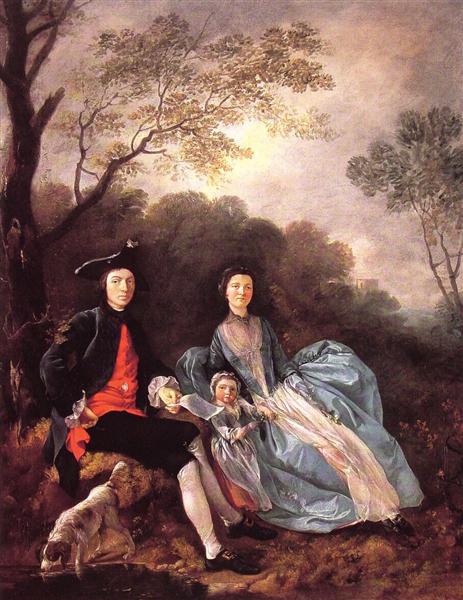 El Artista Con Su Esposa E Hija - 1748