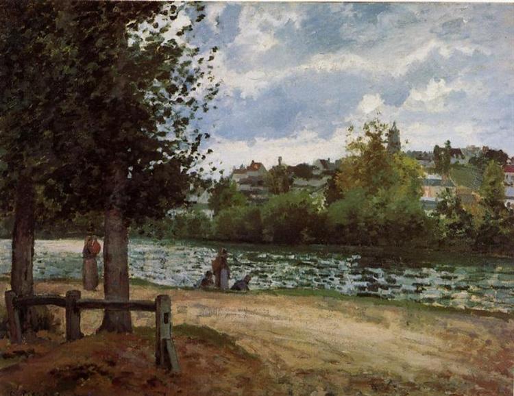 Die Ufer der Oise in Pontoise - 1870