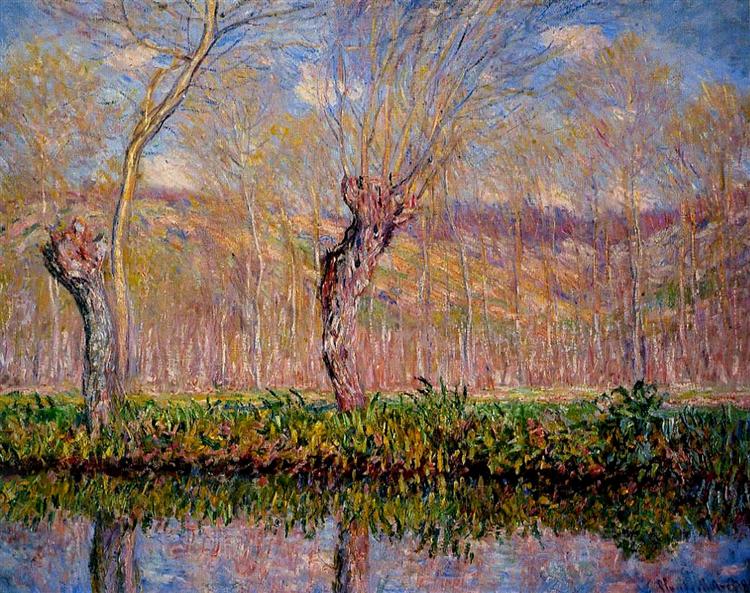 Le rive del fiume Epte in primavera - 1885