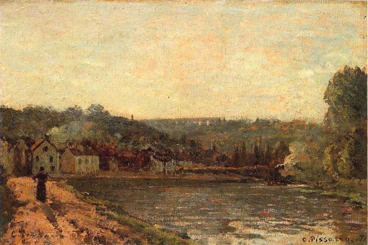 Bredden af ​​Seine i Bougival - 1871