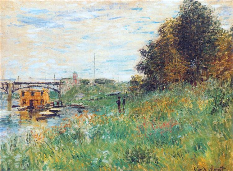 The banks of the Seine on the Argenteuil bridge - 1874