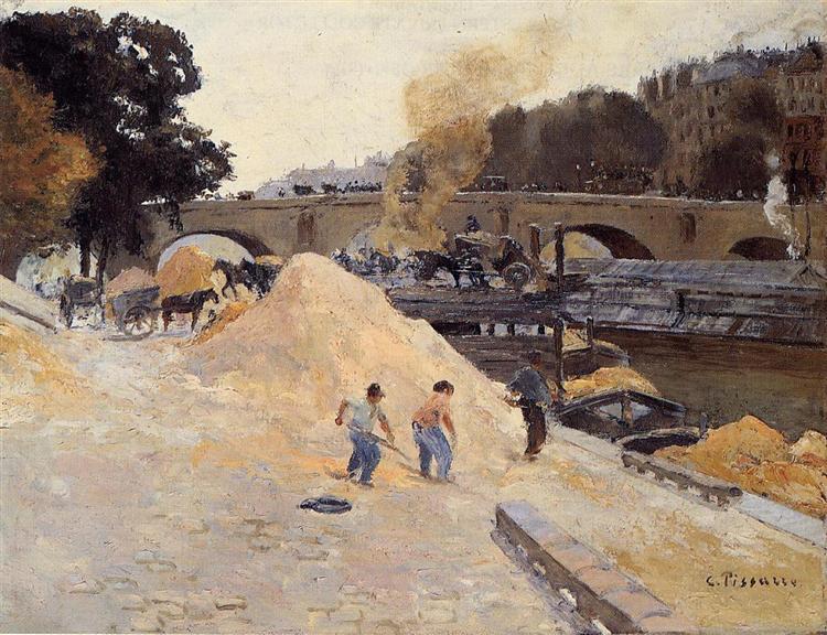 Die Ufer der Seine in Paris - Pont Marie - Quai D'Anjou - 1875