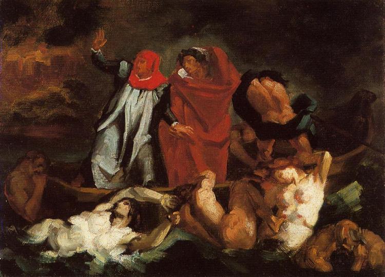 Boat de Dante (après Delacroix) - 1870