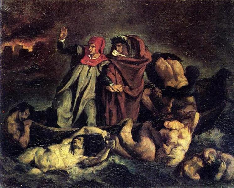 Dante's Boat (Copy after Delacroix) - 1854