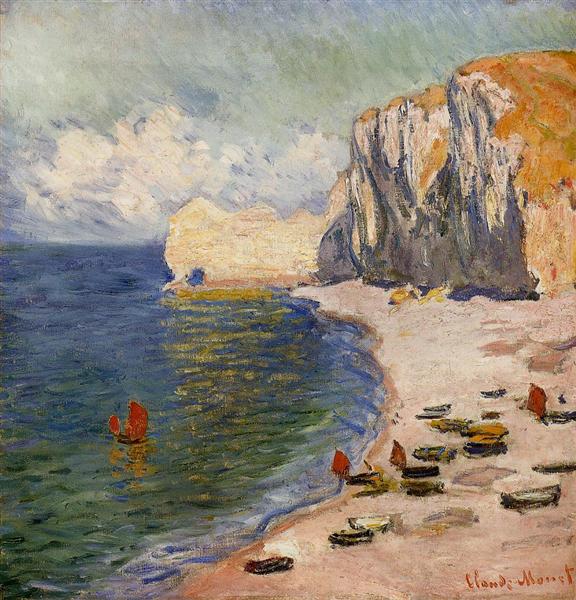 The Beach And The Falaise D'Amont - 1885