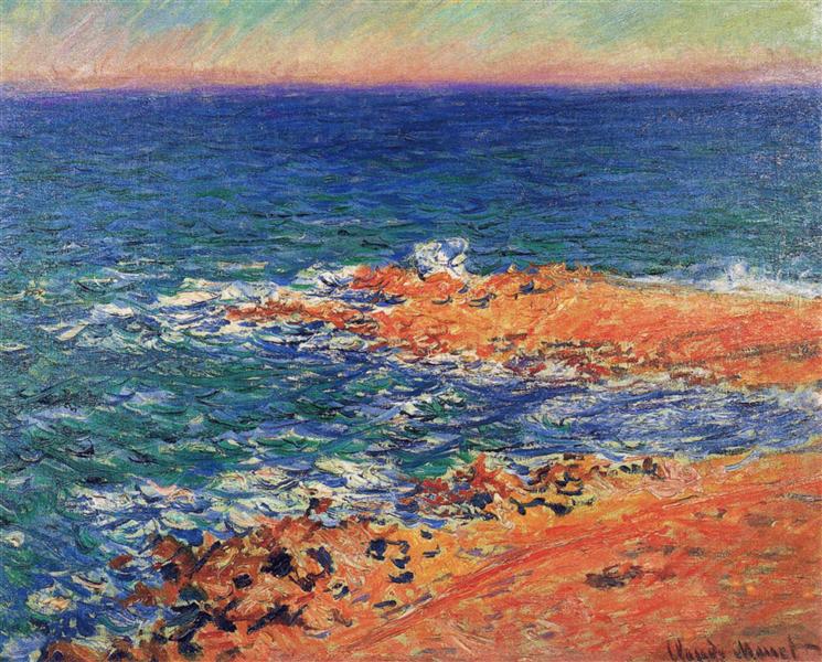 La grande mer bleue en anti-antibes - 1888