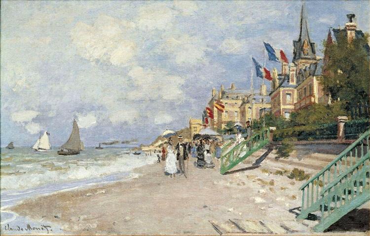 El Paseo Marítimo De La Playa De Trouville - 1870