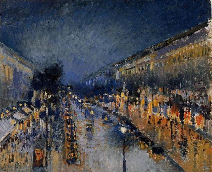 The Boulevard Montmartre at Night - 1897