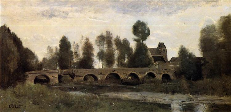 The Grez Sur Loing bridge - 1860