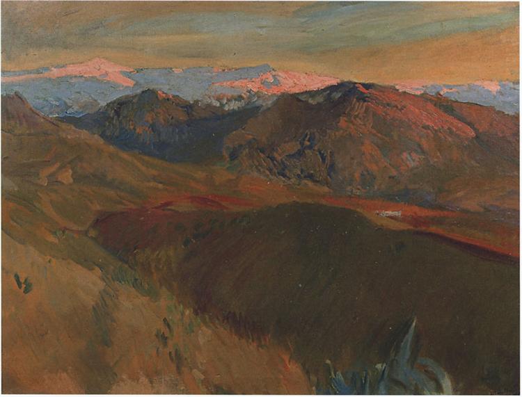 O cemitério Sierra Nevada - Granada - 1910