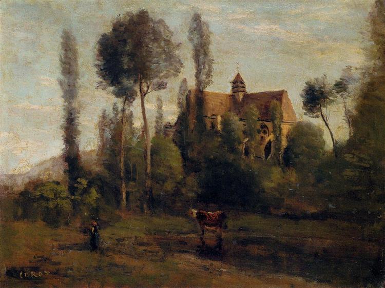 The Church of Essommes - Near Chateau Thierry - 1856