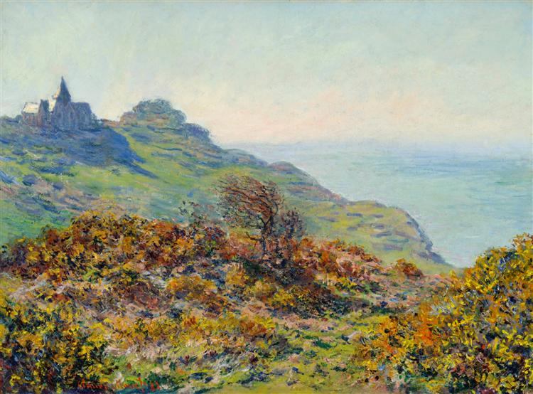 The Church of Varengeville and the Gorge of Les Moutiers - 1882