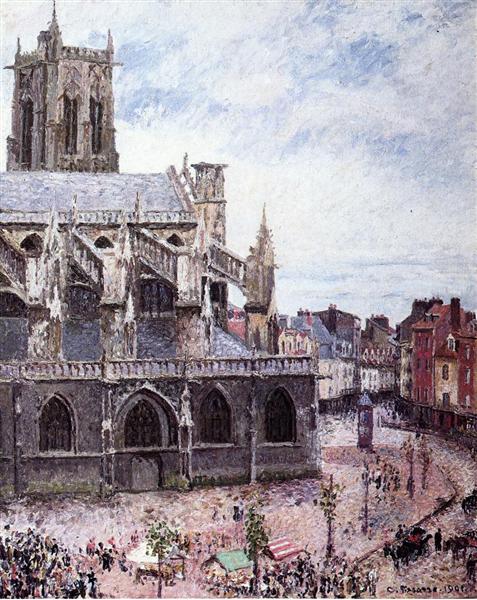 The Church of Saint Jacues - Dieppe - Rainy Time - 1901