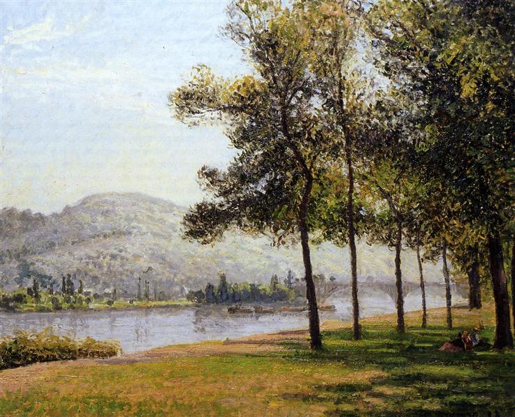 The Cours La Reine in Rouen Morning - Sunlight - 1898