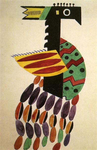 Bird Costume Drawing of the Creation of the World - 1923