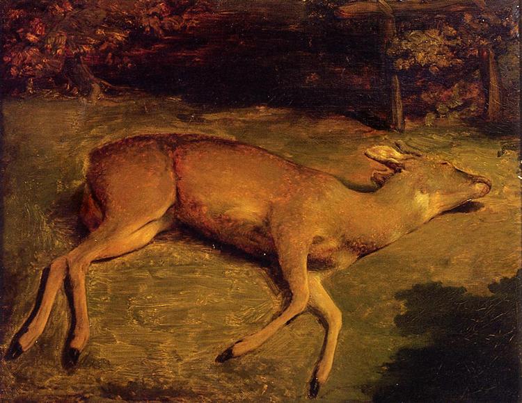 Le cerf mort - 1857