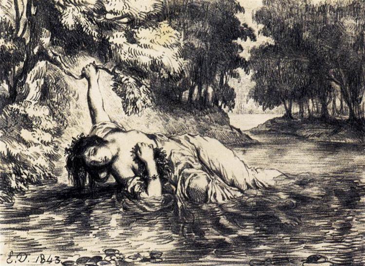 La mort d'Ofelia - 1843