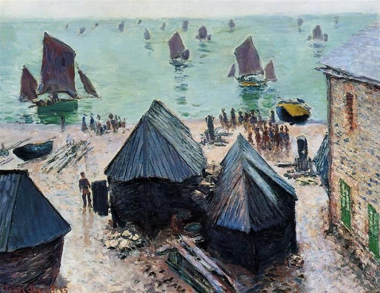 The exit of the ships - Etretat - 1885