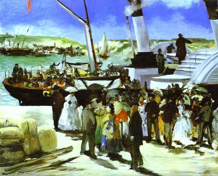 La Salida Del Barco De Folkestone - 1869