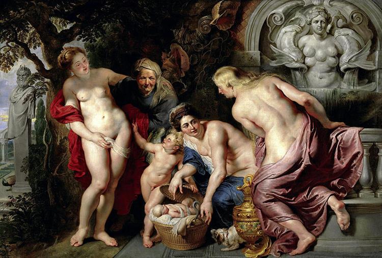 La scoperta del bambino di Erictonio - 1615