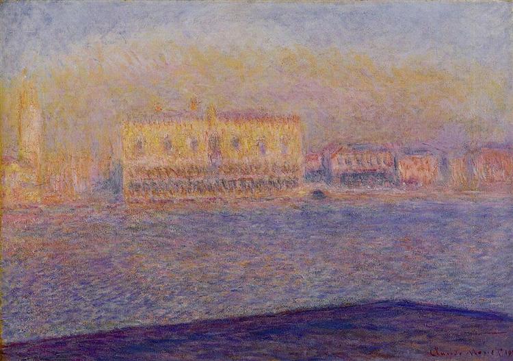 Det hertugpalads set fra San Giorgio Maggiore - Venedig - 1908