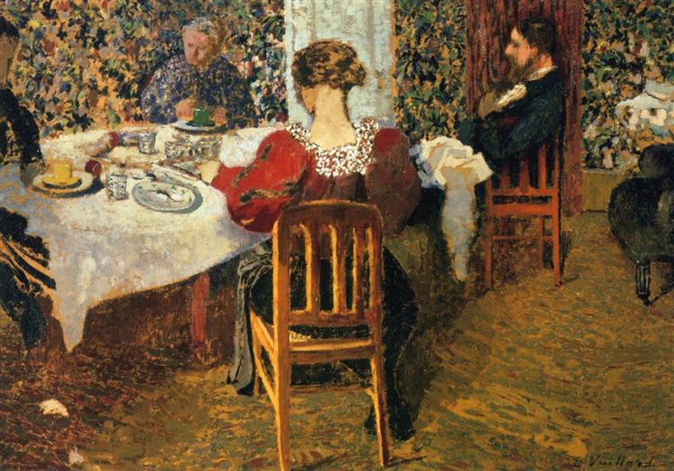 The end of breakfast at Madame Vuillard - 1895