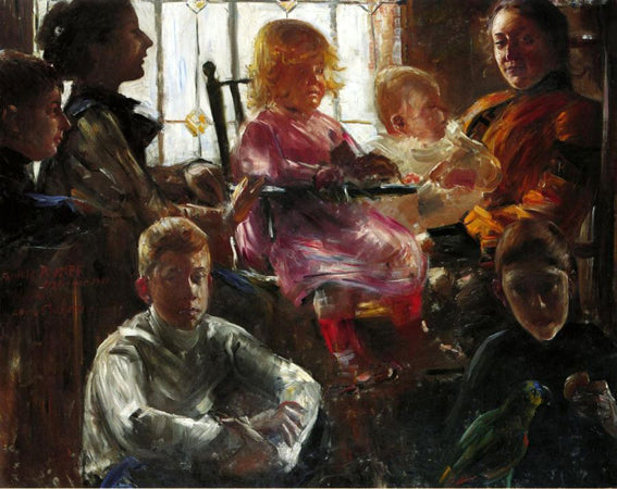 A família do pintor Fritz Rumpf - 1901