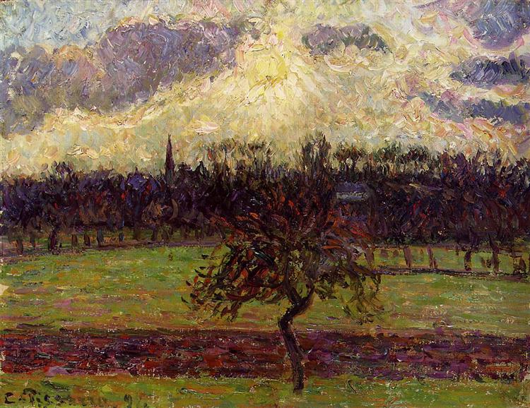 The Fields of Eragny - The Apple Tree - 1894