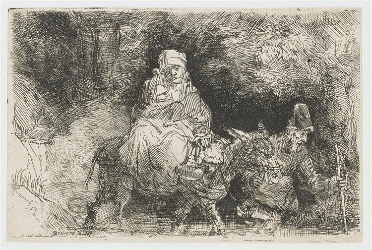 The Flight into Egypt by Crossing a Stream - 1654