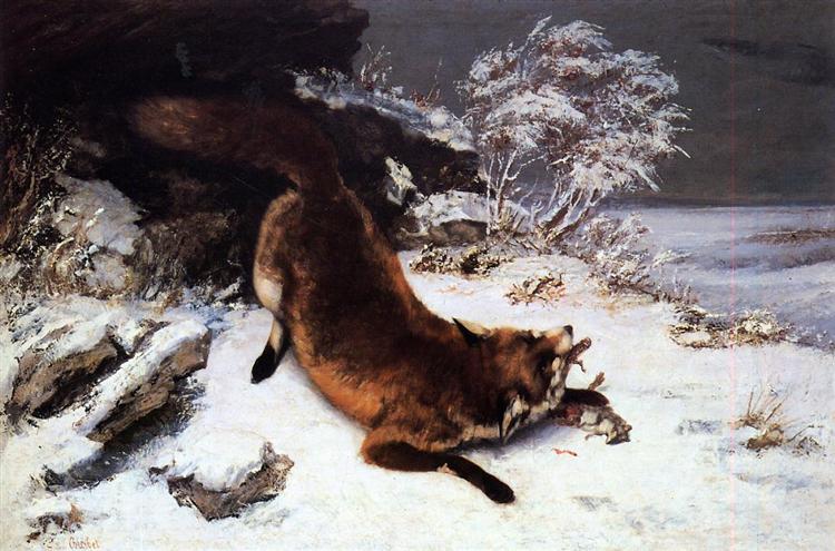 A raposa na neve - 1860