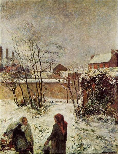 THE GARDEN IN WINTER - RUE CARCEL - 1883