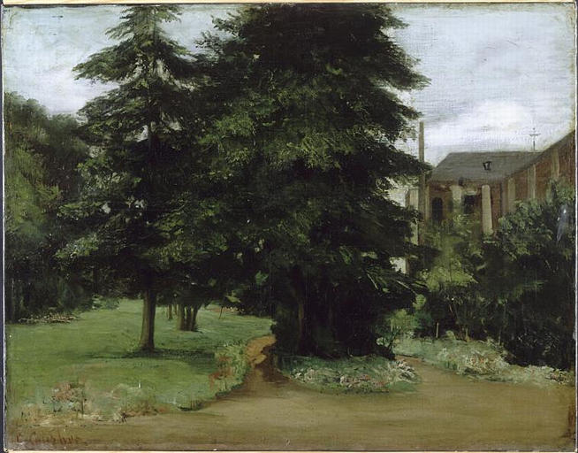 Der Garten der Abtei von Loos Lille - 1851