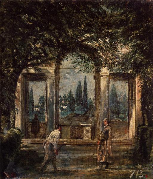 Os jardins da Villa Medici em Roma - 1630