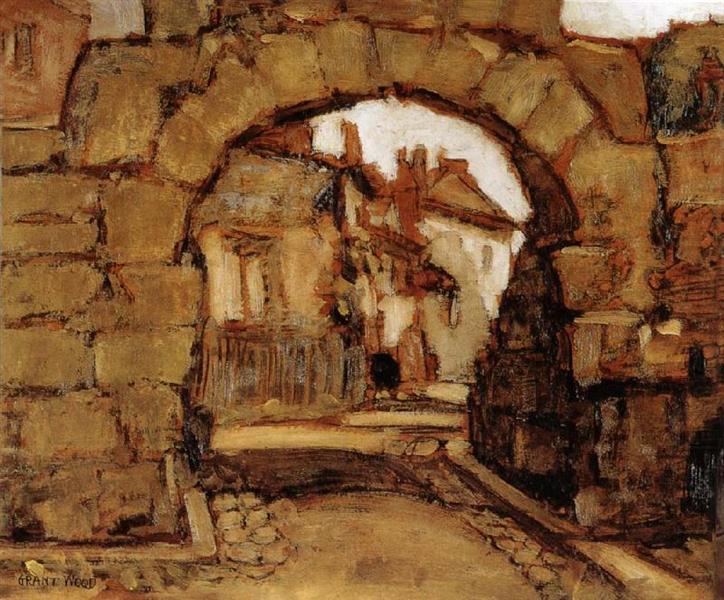 La porte à l'intérieur des murs de la ville - 1920