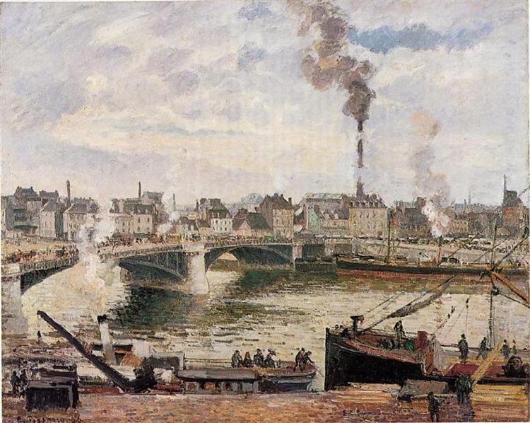 Le grand pont - Rouen - 1896