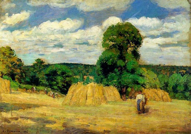 The harvest in Montfoucault - 1876