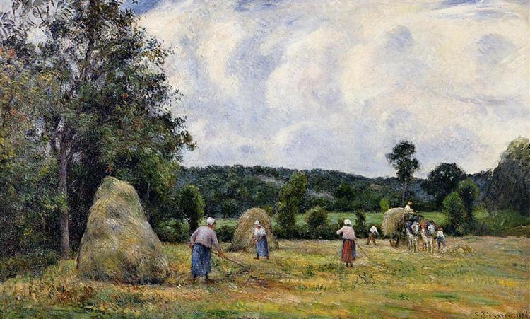 The harvest in Montfoucault 2 - 1876