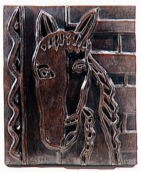 The head of a horse (the horse)