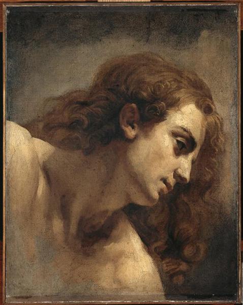 The young man's head