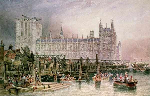 The houses of the parliament in construction process