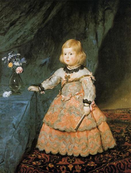 Infanta Margarita Teresa z Hiszpanii z czerwoną sukienką - 1653