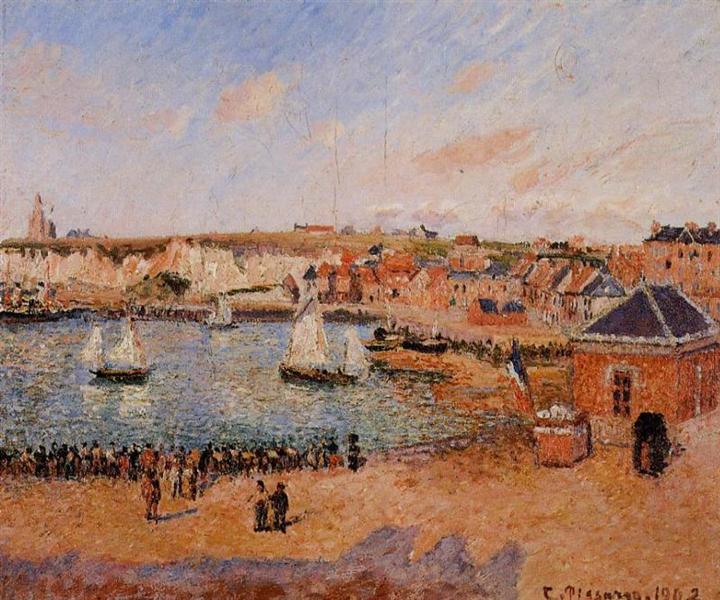 Der Innenhafen - Dieppe Nachmittag - Sol - Ebbe - 1902