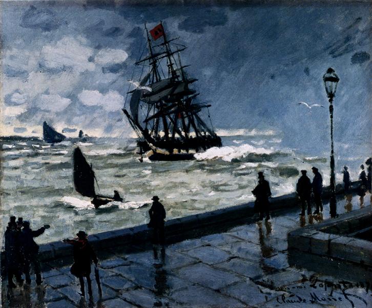 Leh Havre's Jetty - špatné počasí - 1870