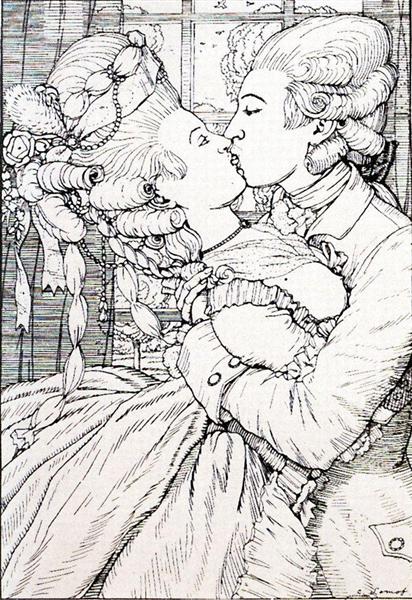 El Beso. Ilustración Para El Libro De La Marquesa - 1908