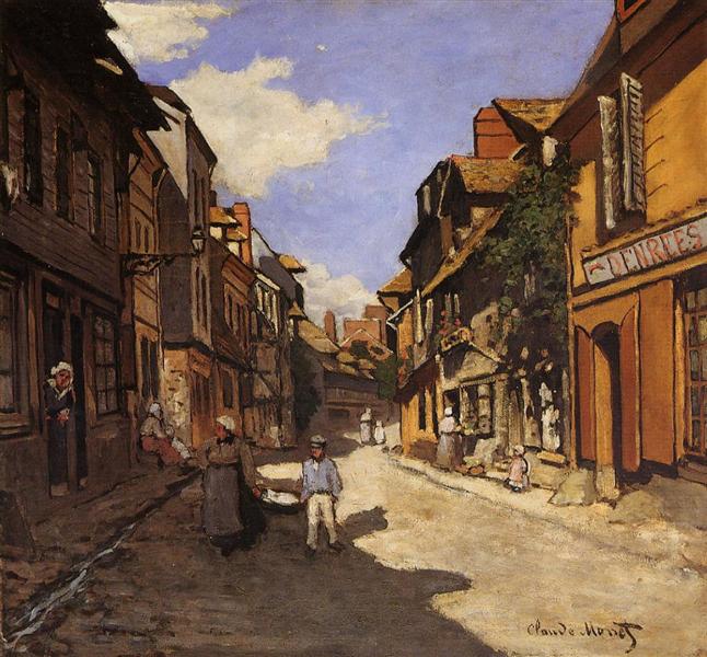 The Rue Bavolle in Honfleur 2 - 1864