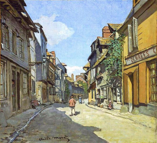 Die Rue Bavolle in Honfleur - 1864