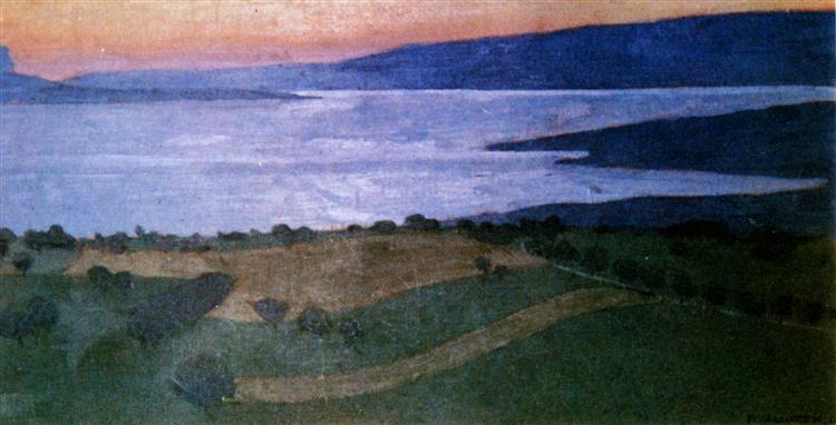 El Lago Lema - Efecto De La Tarde - 1900